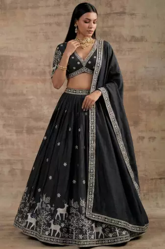 Black Designer Premium Function Wear Lehenga Choli