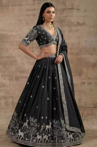 Black Designer Premium Function Wear Lehenga Choli