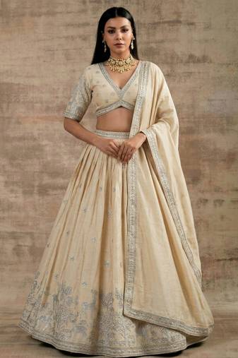 Off-White Designer Premium Function Wear Lehenga Choli