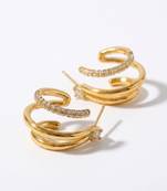 Ciara's diamond overlay loops, white