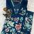 Teal floral printed cotton classic co ord set