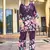 Purple floral printed cotton classic co ord set