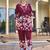 Maroon floral printed cotton classic co ord set