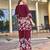Maroon floral printed cotton classic co ord set
