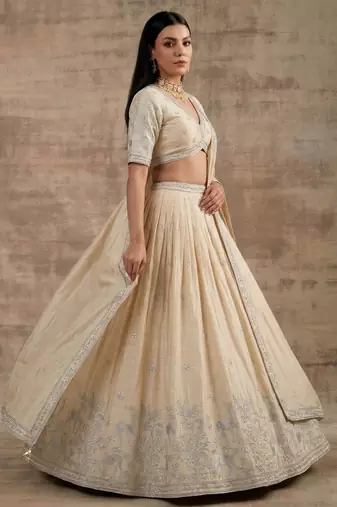 Off-White Designer Premium Function Wear Lehenga Choli