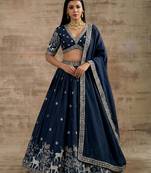 Navy-Blue Designer Premium Function Wear Lehenga Choli