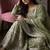 Designer pista floral zari embroidered kurta sharara set with dupatta – party & bridal wear