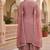 Designer pink floral zari embroidered kurta sharara set with dupatta – party & bridal wear