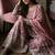 Designer pink floral zari embroidered kurta sharara set with dupatta – party & bridal wear