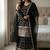Designer black floral zari embroidered kurta sharara set with dupatta – party & bridal wear