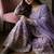 Designer lavender floral zari embroidered kurta sharara set with dupatta – party & bridal wear