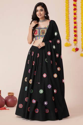 Black Designer Special Navratri Wear Lehenga Choli