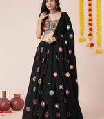 Black Designer Special Navratri Wear Lehenga Choli