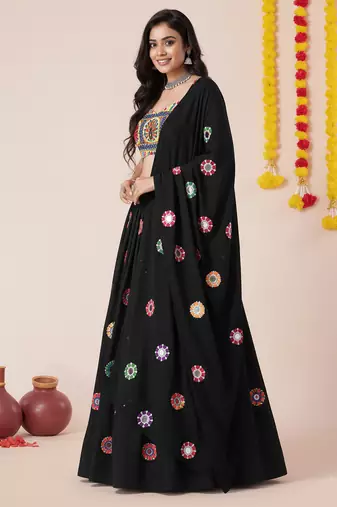 Black Designer Special Navratri Wear Lehenga Choli