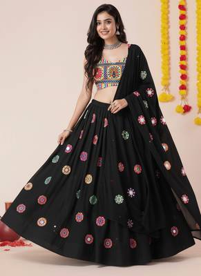 Black Designer Special Navratri Wear Lehenga Choli 3