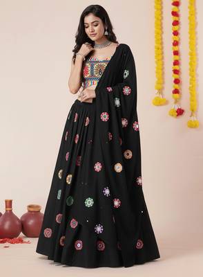 Black Designer Special Navratri Wear Lehenga Choli 4