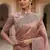 Onion Pink Color Patch Embroidered,Dori,Multi Thread And Zari With Sequins And Zircon Diamond Work Silk Saree