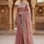Onion Pink Color Patch Embroidered,Dori,Multi Thread And Zari With Sequins And Zircon Diamond Work Silk Saree