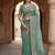 Sea Green Color Patch Embroidered,Dori,Multi Thread And Zari With Sequins And Zircon Diamond Work Silk Saree