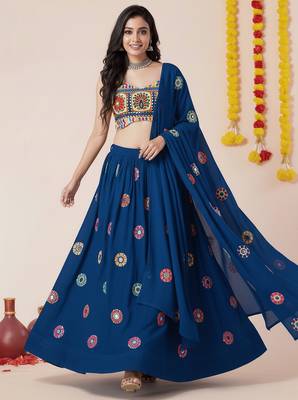 Teal Designer Special Navratri Wear Lehenga Choli 3