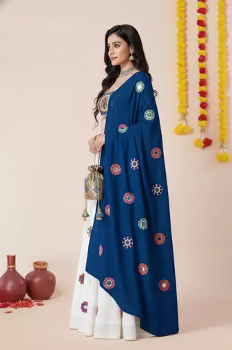 White Designer Special Navratri Wear Lehenga Choli