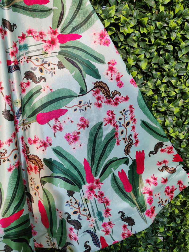 Multicolour Semistitched Croptop Choli With Unstitched Blouse