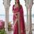 Rani Pink Color Embroidered Lace,Dori,Multi Thread And Zari With Sequins And Zircon Diamond Work Banarasi Silk Saree
