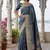 Teal Color Embroidered Lace,Dori,Multi Thread And Zari With Sequins And Zircon Diamond Work Banarasi Silk Saree