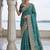 Turquoise Color Embroidered Lace,Dori,Multi Thread And Zari With Sequins And Zircon Diamond Work Banarasi Silk Saree