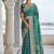 Turquoise Color Embroidered Lace,Dori,Multi Thread And Zari With Sequins And Zircon Diamond Work Banarasi Silk Saree
