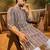 Mens purple viscose rayon embroidered kurta with trousers