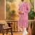 Mens red viscose rayon embroidered kurta with trousers