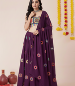 Wine Designer Special Navratri Wear Lehenga Choli