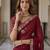 Maroon Color Beads,Cutdana,Sequins And Thread Work Chiffon Silk Saree
