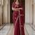 Maroon Color Beads,Cutdana,Sequins And Thread Work Chiffon Silk Saree