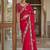 Red Color Beads,Cutdana,Sequins And Thread Work Chiffon Silk Saree