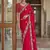 Red Color Beads,Cutdana,Sequins And Thread Work Chiffon Silk Saree