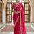 Red Color Beads,Cutdana,Sequins And Thread Work Chiffon Silk Saree