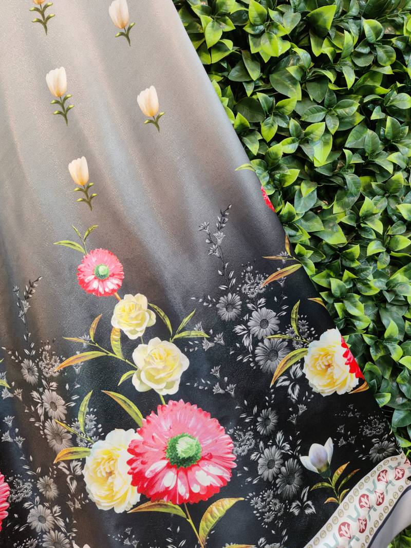 Multicolour Semistitched Croptop Choli With Unstitched Blouse