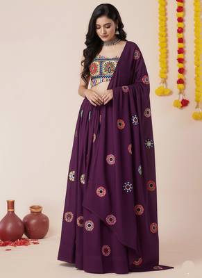 Wine Designer Special Navratri Wear Lehenga Choli 3