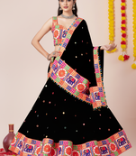 Black Designer Special Navratri Wear Lehenga Choli