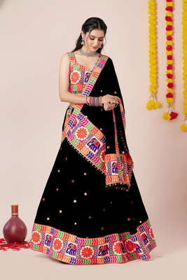 Black Designer Special Navratri Wear Lehenga Choli 4