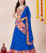 Blue Designer Special Navratri Wear Lehenga Choli