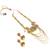Reeti fashions red stone studded golden bridal necklace set
