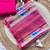 Pink Color  Digital Print and Real Miroor work Silk Saree