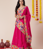 Pink Designer Special Navratri Wear Lehenga Choli
