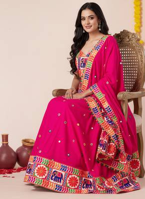 Pink Designer Special Navratri Wear Lehenga Choli 2