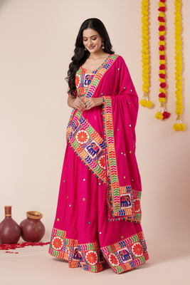 Pink Designer Special Navratri Wear Lehenga Choli 3