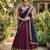 Wine Kanchi Cotton Zari Weaving Work Semi-stitched Lehenga Choli with Dupatta