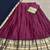 Wine Kanchi Cotton Zari Weaving Work Semi-stitched Lehenga Choli with Dupatta